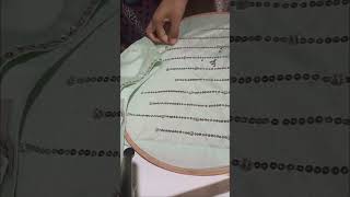 Handmade embalish shirt  adda work embroidery fabricpaint foryou homemade [upl. by Karrie]