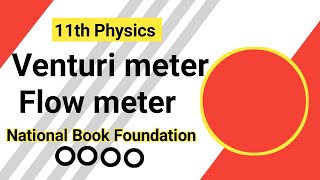 Venturi meter  Flow meter  application of Bernoulli equation  class 11  nbf  All board exams [upl. by Koerlin493]