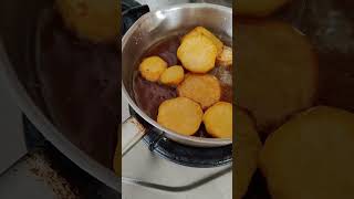 CAMOTE CUE food pinoyfood snacks asmrsounds sweetpotato satisfying camotesounds [upl. by Nlycaj54]