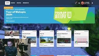 Zwift Racing  Tour of Watopia  Stage 3  Sand amp Sequoias [upl. by Yennej]