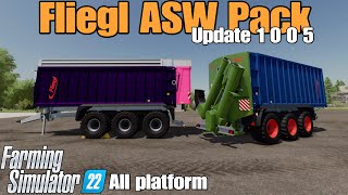 Fliegl ASW Pack  FS22 UPDATE for Feb 2624 [upl. by Yrrehs]