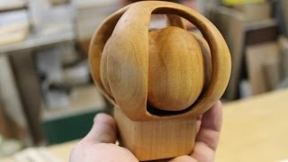 Making the carved cane topper Woodworking project [upl. by Deonne]