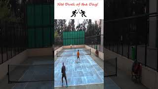 Net Duel of the Day tennis tennisshorts shorts reels tennisreels netplay faceoff [upl. by Seow117]