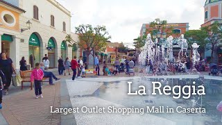 4K Walk  Naples Italy quotLargest Outlet Shopping Mall La Reggia” in Caserta [upl. by Dnalra]