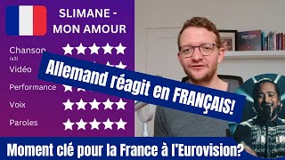 Allemand réagit à Slimane  Mon amour  Chanson française à lEUROVISION 2024 [upl. by Odnamra]