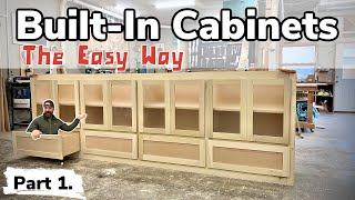 How To Make a Giant BuiltIn Cabinet  BuiltIn Cabinet Tutorial [upl. by Jaine]