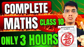 Complete Maths 3 Hours Class 10 🔥 Maths Last Minute Strategy Class 10 [upl. by Aisirtap]