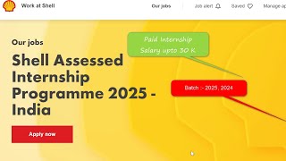 Shell  internship salary  20 to 30 k  batch recent batches [upl. by Dominique]