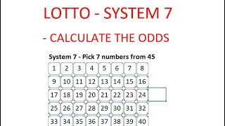 How to Calculate the Odds of Winning Lotto with System 7  Step by Step Instructions  Tutorial [upl. by Sualakcin]