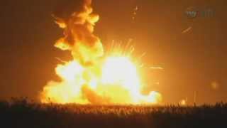 Antares rocket explodes on launch [upl. by Claus]