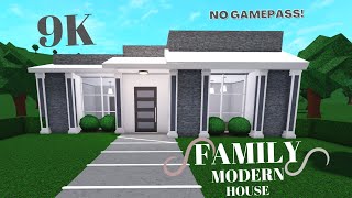 Bloxburg 9K Family Modern House No Gamepass [upl. by Tezile]