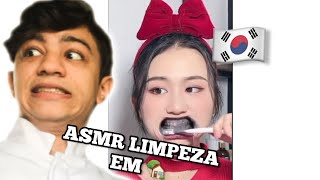 ASMR LIMPEZA DENTAL EM CASA [upl. by Winthrop]