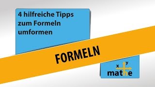 Formeln umformen  4 hilfreiche Tipps [upl. by Prudi]