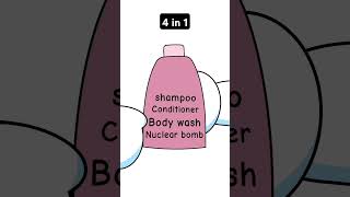 4 in 1 shampoo Animation memes animationmeme shorts [upl. by Mokas]