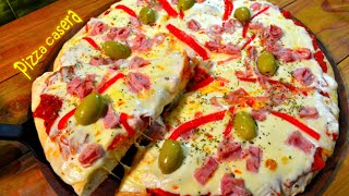 Receta de pizza masa esponjosa FACIL [upl. by Town398]