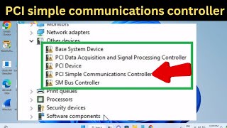 PCI simple communications controller driver missing windows 10 amp11 [upl. by Levy585]