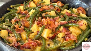 Southern Green Beans With Potatoes And Bacon  A Must Try Recipe [upl. by Caines]