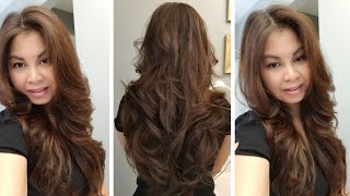 How to cut your own hair at home in long layers  Easy Long Layers Haircut [upl. by Uta544]