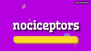 NOCICEPTORS  HOW TO PRONOUNCE IT [upl. by Dahlia279]