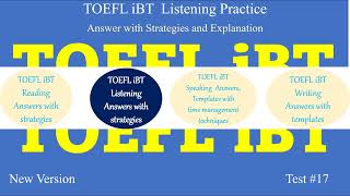 New 2024 TOEFL iBT Listening Test 17  Answers with Explanation [upl. by Nylek]