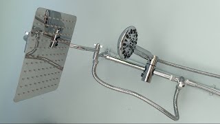 How to install Hibbent All Metal 10 Filtered Rainfall Shower Head Combo [upl. by Rihsab216]