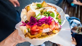 Tel Aviv Food Tour  BEST Sabich Hummus and Lamb Pita  Middle Eastern Israeli Food [upl. by Chyou]