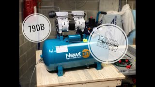 Compressore super silent 79dB per il fai da te  UNBOXING Newton 50 litri  silent air compressor [upl. by Yllek876]