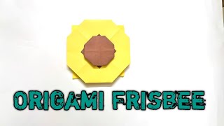 How To Make An Easy Origami Frisbee  Flying Disc  Aadrits Origami [upl. by Sokil]