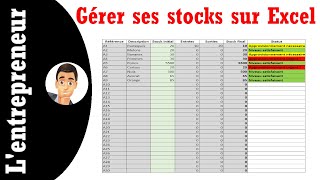 Gérer ses stocks sur Excel  modèle [upl. by Arymat]