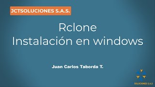 Rclone instalación en windows [upl. by Bautista213]