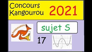 Concours Kangourou 2021 sujet S1ère et Term spé math questions 17 [upl. by Rennug19]