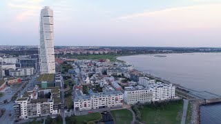 Malmö Stad  Aerial Drone Views of Malmo City Sweden [upl. by Eelitan432]