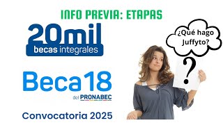 Cómo Participo En BECA 18 2025 Y Qué Pasos Debo Seguir  Etapas De Beca 18 2025 Explicados [upl. by Lombardy]