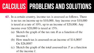 67 In a certain country income tax is assessed as follows There is no tax on income up to 10000 [upl. by Annuaerb]