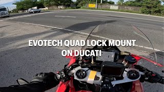 Panigale V4 Short Ride with Evotech Quad Lock GoPro Mount [upl. by Annaerda]