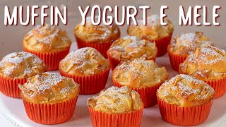 🍎 MUFFIN SOFFICI YOGURT E MELE 🍎 Ricetta Facile  Fatto in Casa da Benedetta [upl. by Nyladnarb]