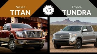 HOT NEWS 2018 Nissan Titan Vs Toyota Tundra  Clash of the Pickups [upl. by Shelby281]