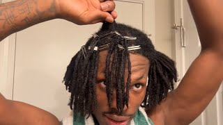 How to retwist dreads yourself easy dreadlock journey [upl. by Aslam879]