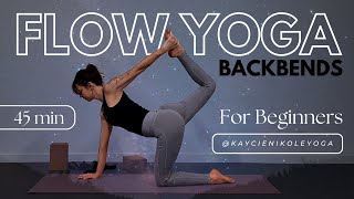 Backbend Yoga Flow Class Dancer Pose 45 Minutes [upl. by Costin]