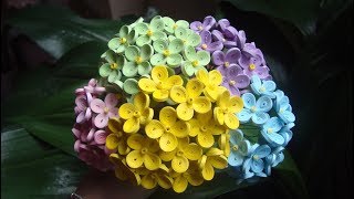 Quilling Hydrangea Flower Tutorial  DIY Paper Hydrangea Flower Tutorial [upl. by Sivlek795]