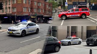 X3 NSW Police SYDNEY CITY Responding  Sydney Australia [upl. by Otipaga]