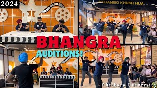 Bhangra Auditions Day📣❤Results amp Khapp Khana🤡Chitkara University 2024📍 [upl. by Dorcy]