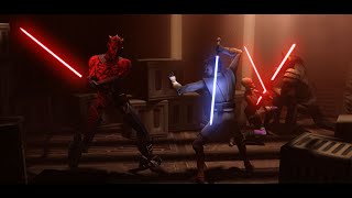 Darth Maul amp Savage Opress Vs ObiWan Kenobi amp Asajj Ventress 1080p [upl. by Rehtae]