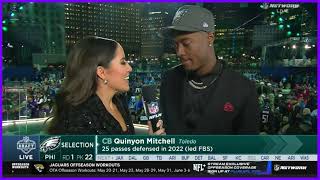 Eagles Draft CB Quinyon Mitchell  Full Interview at 2024 NFL draft [upl. by Akvir]