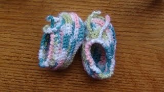 How to Crochet Baby Booties [upl. by Leanatan]