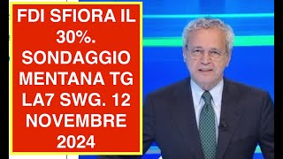 FDI SFIORA IL 30 SONDAGGIO MENTANA TG LA7 SWG 12 NOVEMBRE 2024 [upl. by Garrard298]