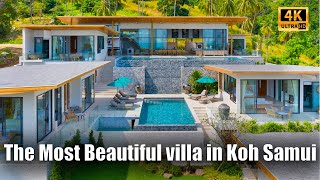 4K Koh Samui  The Most Beautiful and Luxury Villa Balinese style 6 bedrooms  Streets of Thailand [upl. by Nywroc347]