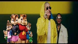 Te Bote  Casper Nio García Darell Nicky Jam Bad Bunny Ozuna Chipmunks Cover بصوت السناجب [upl. by Ylicis]