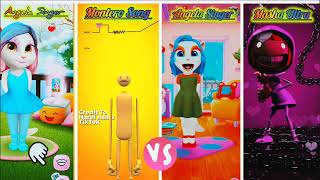 Ultra Masha Vs Montero Song Vs Talking Angela 2 Angela 1  Who is best 🤣 Mega Battle Part 6 [upl. by Tucker]