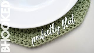 Simple Round Crochet Placematsthat lay FLAT [upl. by Luciano]